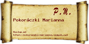 Pokoráczki Marianna névjegykártya