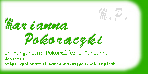 marianna pokoraczki business card